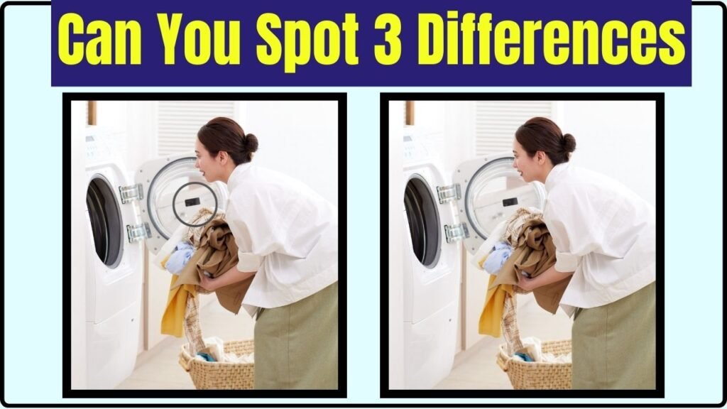 Can You Spot 3 Differences in This Girl Washing Clothes Image; Only 8 Seconds to Prove Your Genius!